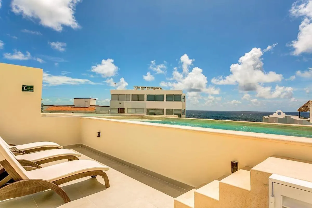 Luxury Studio With Rooftop Pool And Seaview Balcony Akumal