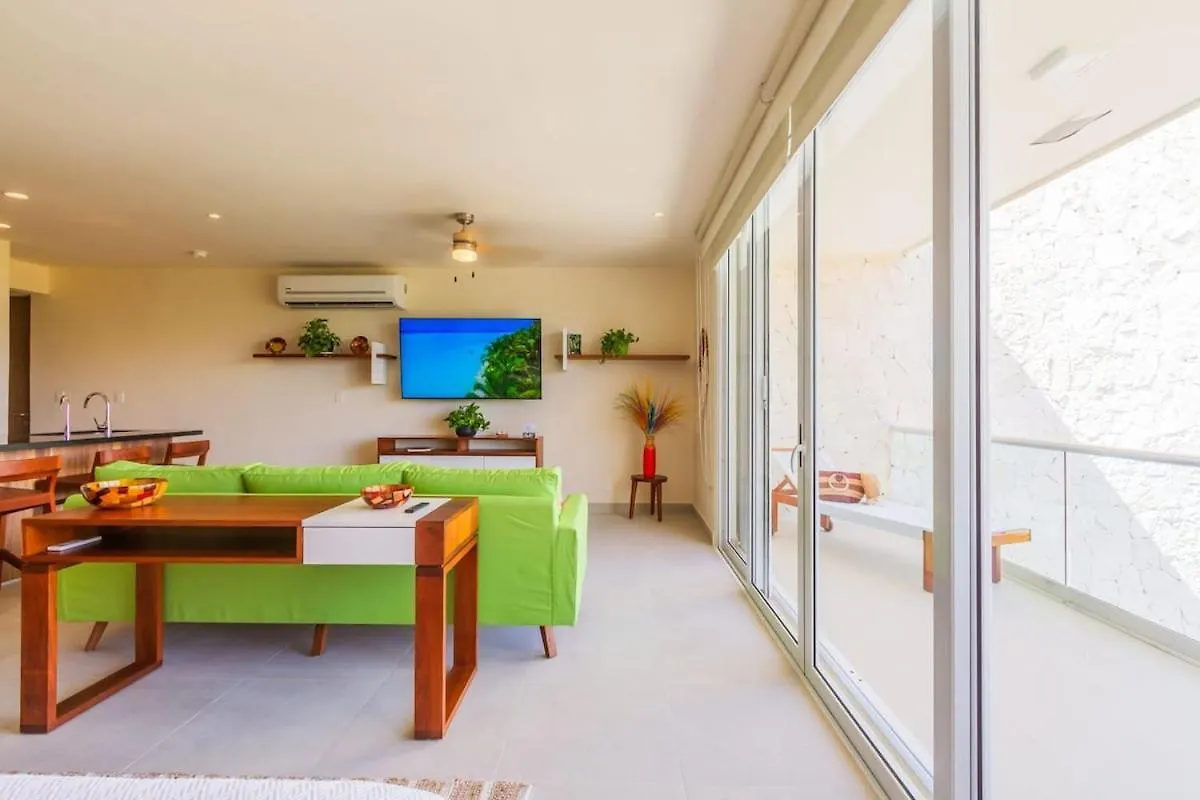 Luxury Studio With Rooftop Pool And Seaview Balcony Akumal