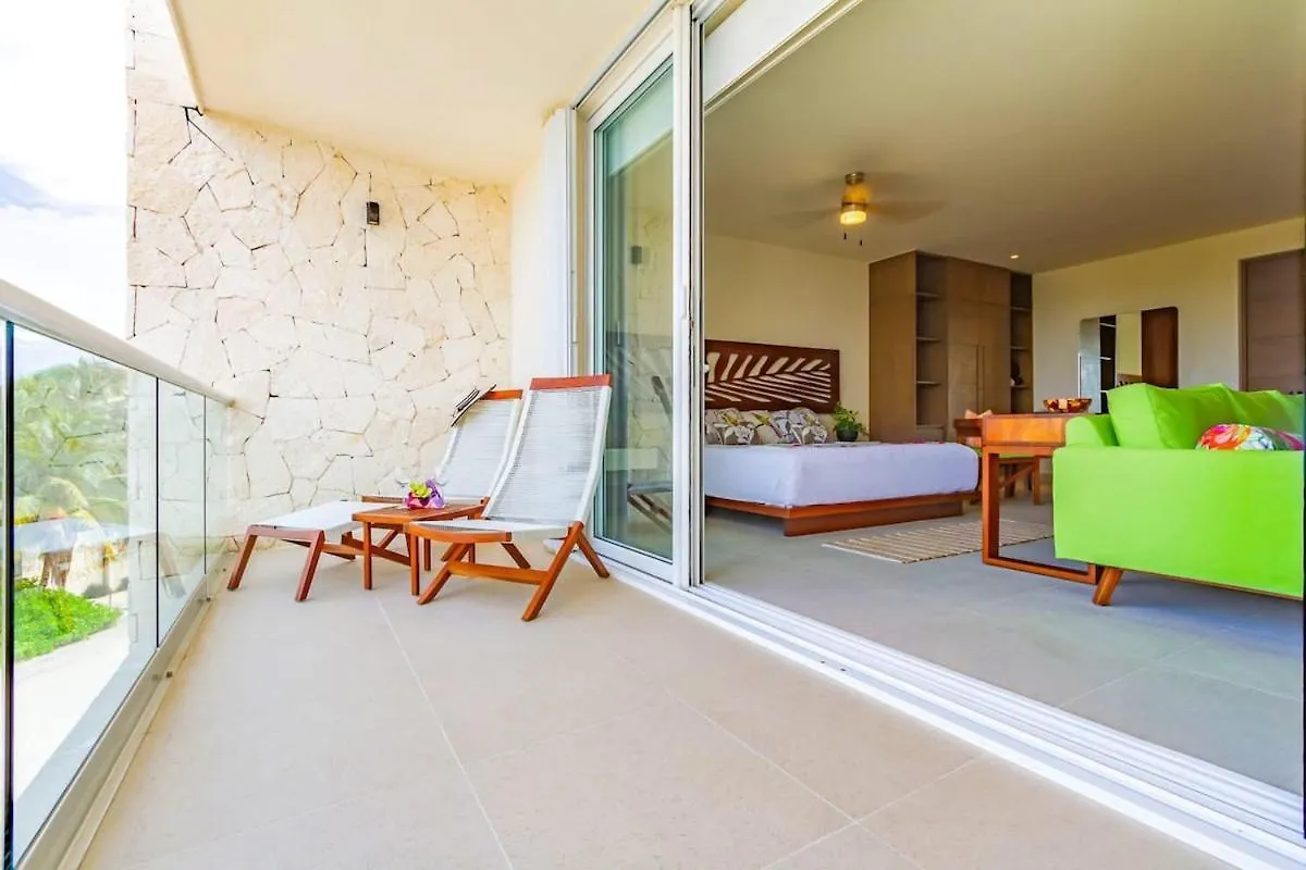 Luxury Studio With Rooftop Pool And Seaview Balcony Akumal Holiday home